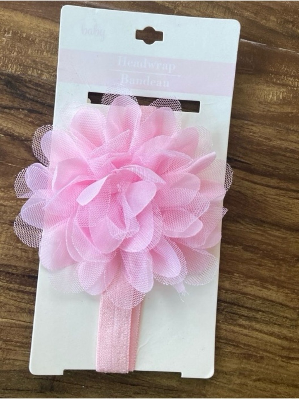 Pink Floral Elastic Headband for Kids